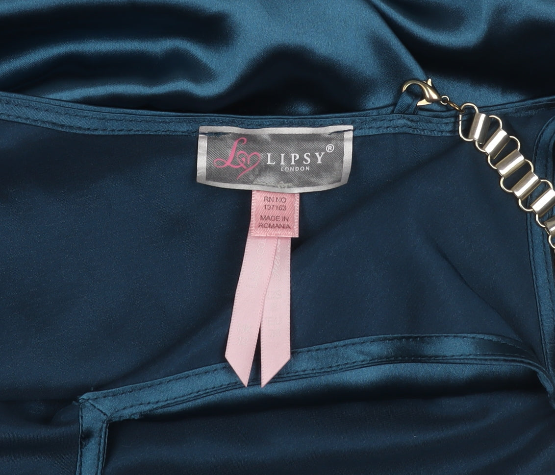 Womens UK Size 12 Lipsy Blue Camisole Blouse