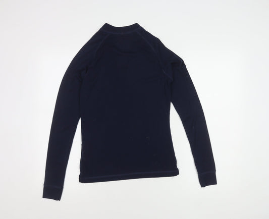 Womens UK Size 10 Mountain Warehouse Blue Henley Sweatshirt