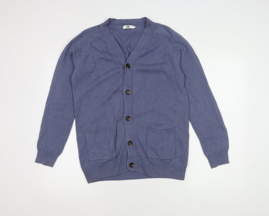 Womens UK Size S Cotton Traders Blue Cardigan Jumper