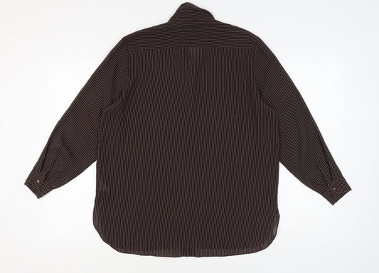 Womens UK Size M NEXT Brown Basic Button-Up