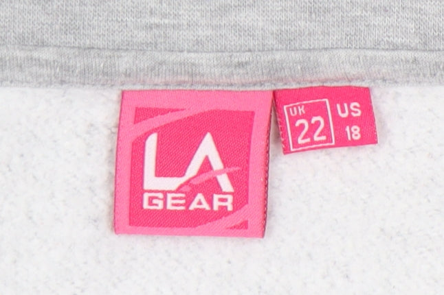 Womens UK Size 22 LA Gear Grey Full Zip Sweatshirt
