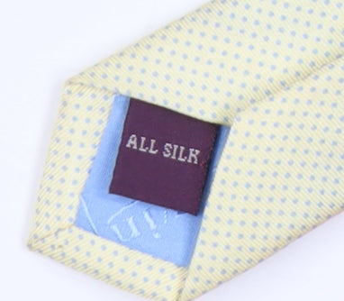 TM Lewin Yellow Silk Polka Dot Tie for Men - One Size