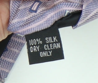 Pierre Cardin Men's Purple Geometric Silk Tie