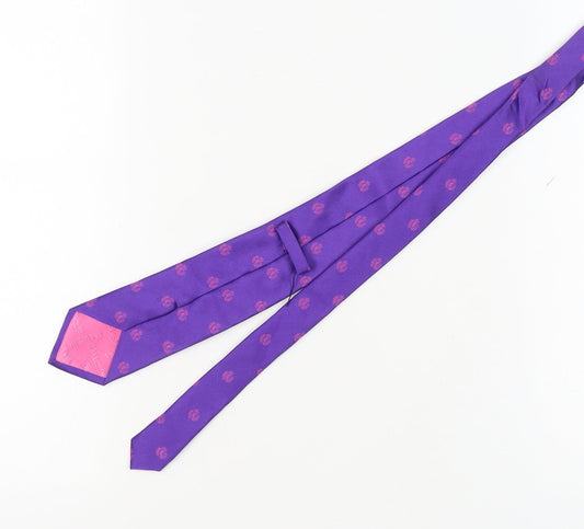 T.M.Lewin Men's Purple Silk Paisley Tie