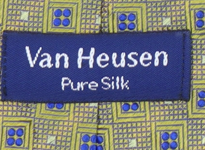Van Heusen Men's Gold Geometric Silk Tie