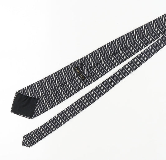 Marks and Spencer Black Silk Geometric Men's Tie