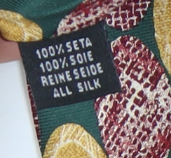 Mens Baumler Multicoloured Geometric 100% Silk Tie