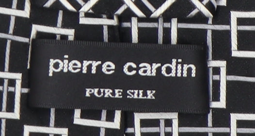 Pierre Cardin Black Geometric Silk Men's Tie