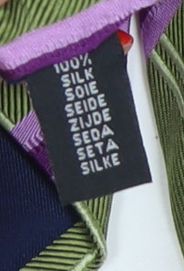 Mens Ben Sherman Green Striped 100% Silk Tie