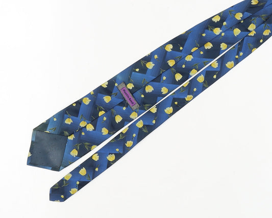 Austin Reed Men's Blue Silk Floral Tie