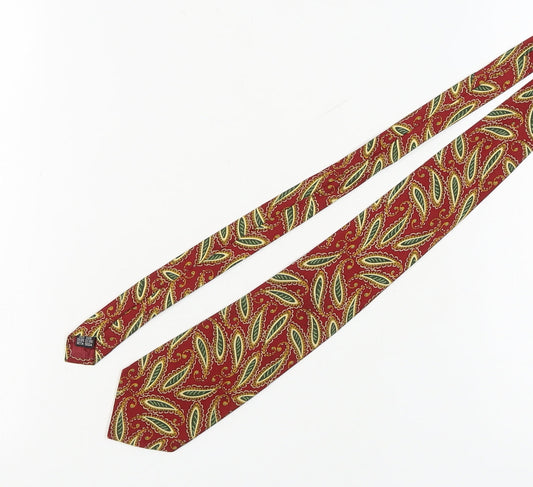Mens Austin Reed Red Paisley 100 Designer Tie