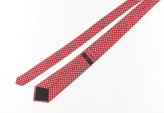 Jasper Conran Men's Red Polka Dot Silk Tie