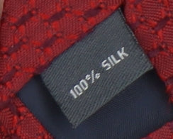 Austin Reed Men's Red Silk Geometric Tie