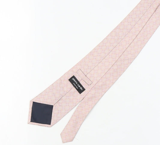 Pierre Cardin Pink Check Silk Men's Tie One Size
