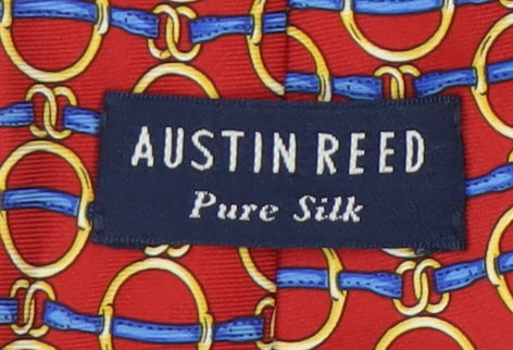 Austin Reed Men's Red Geometric Silk Tie