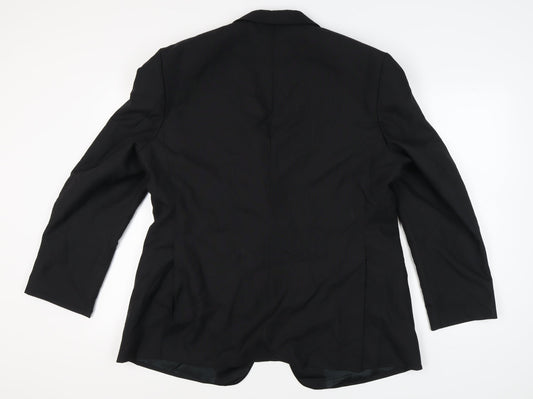 Mens UK Size 46 Executex Regular Black Suit Jacket