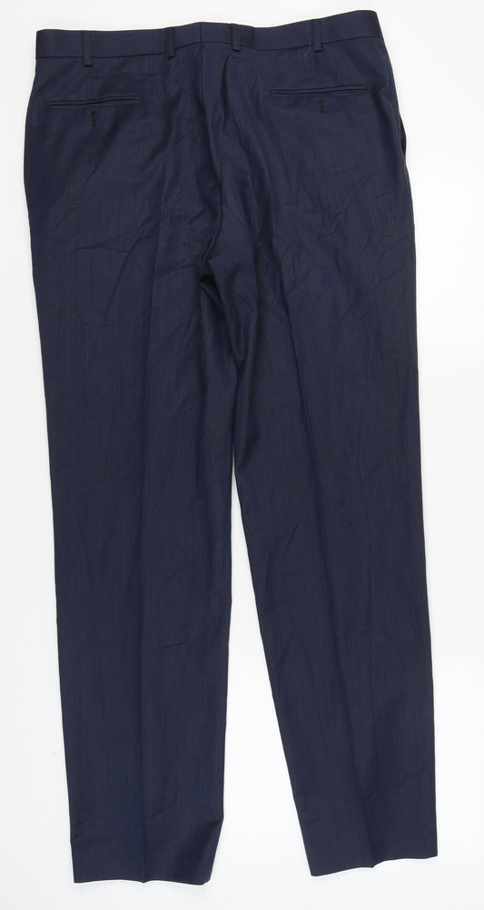 Marks and Spencer Men's Blue Dress Pants, Size 38