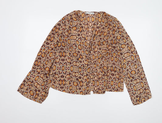 Womens UK Size XS Mango Multicoloured Basic Blouse