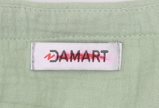 Damart Women’s Green Button-Up Ruffle Top Size 18