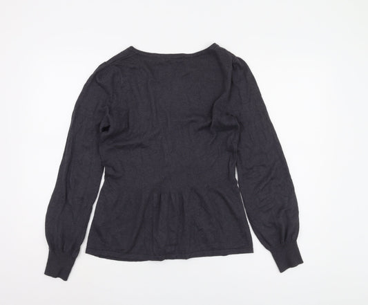 Womens UK Size 12 Marks and Spencer Grey Cardigan Jumper
