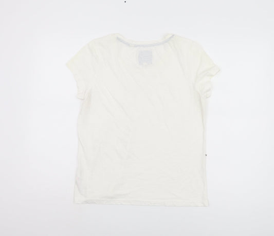 Jack Wills Women's White T-Shirt Size 12 Short Sleeve