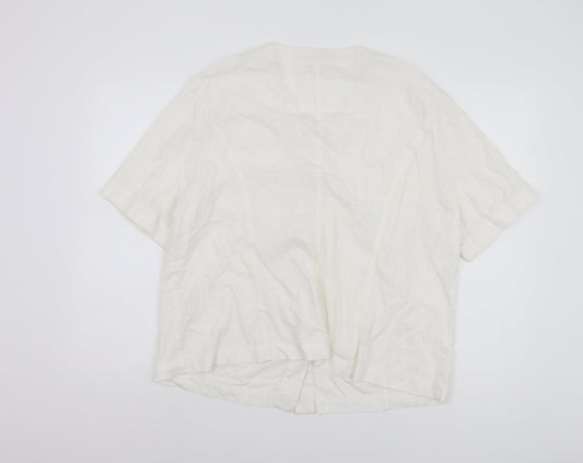 Isle Women's White Button-Up Shirt, Size 20