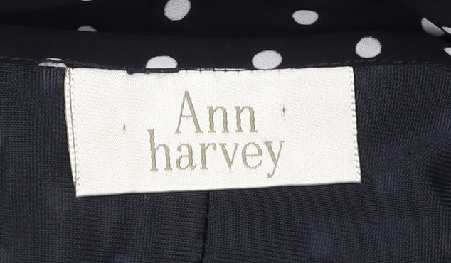Ann Harvey Women's Black Polka Dot Shift Dress - Size 22