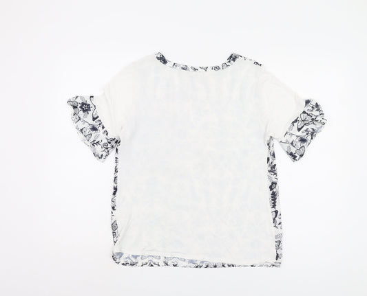 Womens UK Size 12 NEXT White Basic Blouse