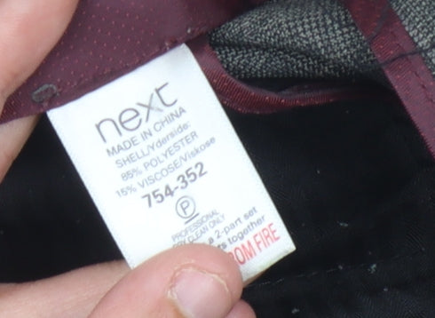 Next Men's Grey Check Dress Pants 38L