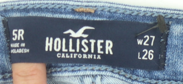 Hollister Women's Blue Skinny Jeans Size 5 Distressed