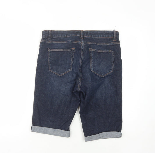 Next Maternity Denim Bermuda Shorts Blue Size 10 Women