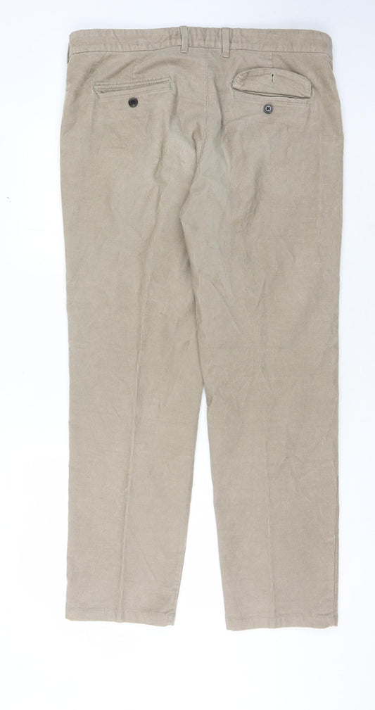 Marks and Spencer Men's Beige Corduroy Trousers