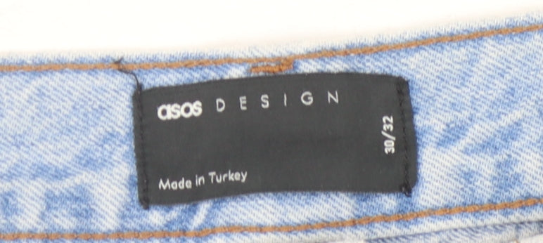 ASOS DESIGN Men's Blue Straight Jeans 30 Waist 32 Leg