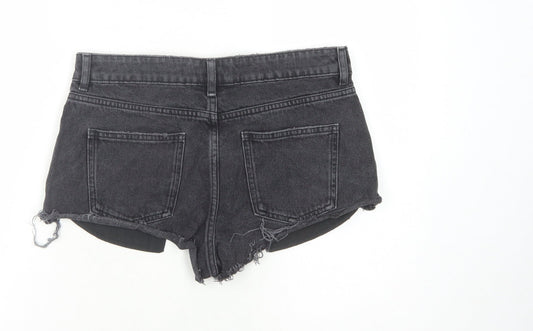 ASOS Women's Black Cut-Off Denim Shorts Size 10