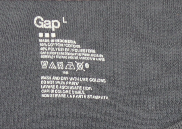 Gap Men's Grey Pullover Jumper Size L