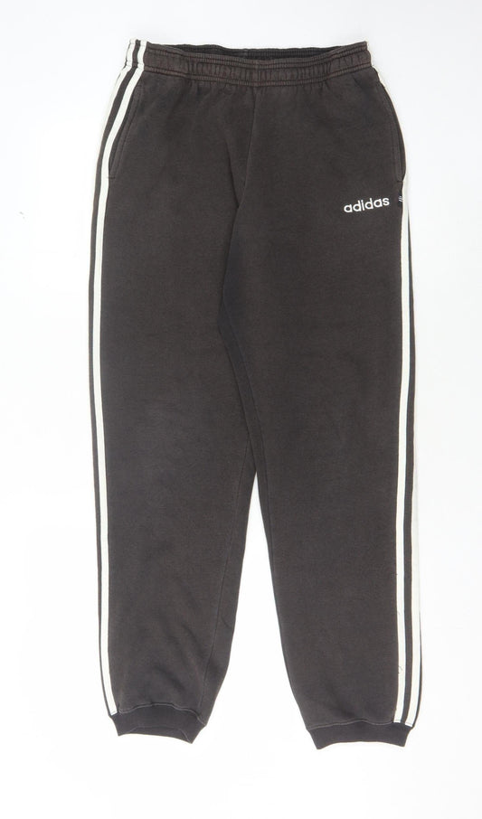 Mens UK Size 30 adidas Regular Fit Jogger Black Trousers