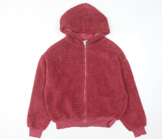 Womens UK Size 10 Topshop Red Basic Jacket