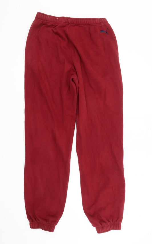 Puma Men's Red Jogger Trousers M Fleece