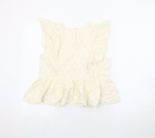 Womens UK Size M Lost Stock Ivory Basic Blouse
