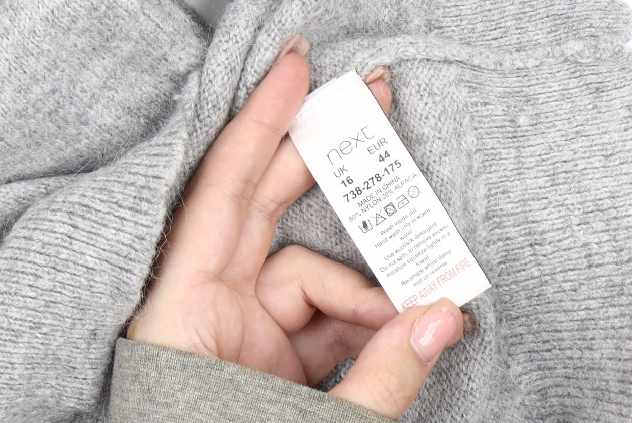 Womens UK Size 16 NEXT Grey Pullover Jumper