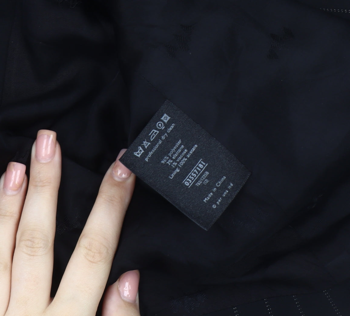 Per Una Women's Black Pinstripe Suit Jacket - Size 12