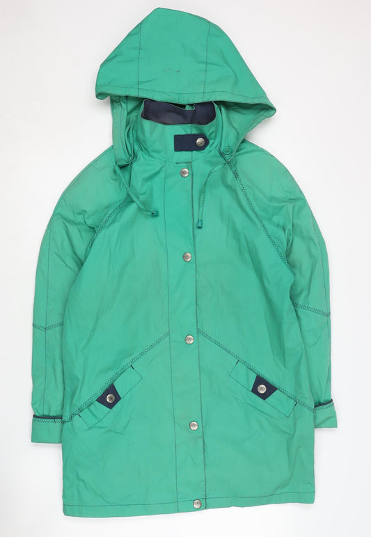 Womens UK Size S Telemac Green Rain Coat