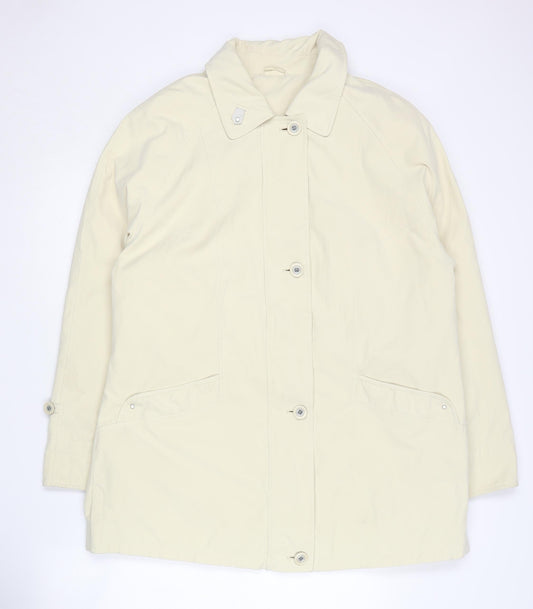 Additional front view of Canda Women's Beige Overcoat, size 18, Casual