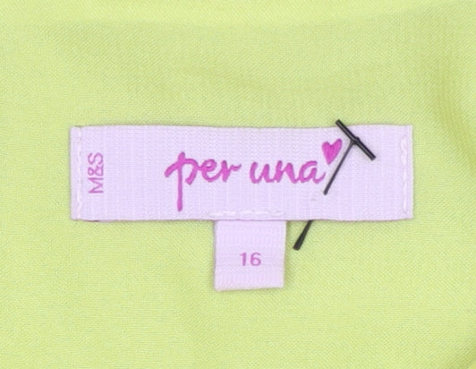 Womens UK Size 16 Marks and Spencer Yellow Basic Blouse