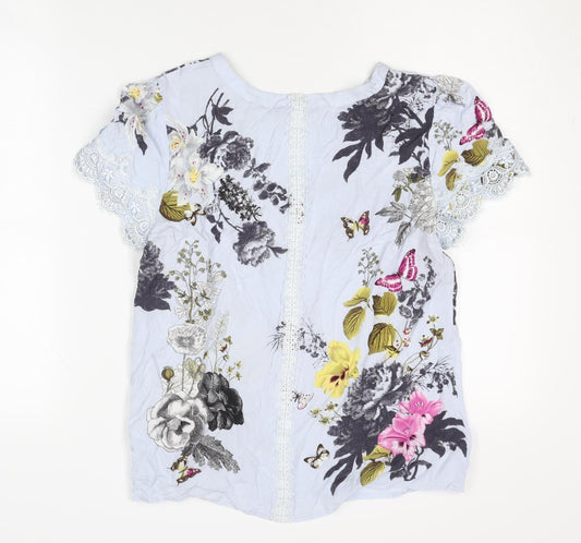 Womens UK Size UK 8 Oasis Multicoloured Basic Blouse