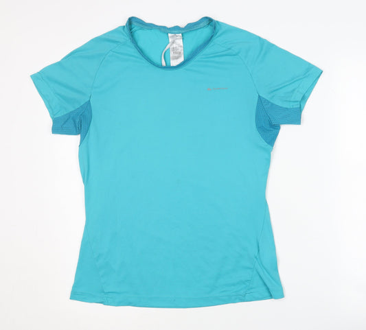 Womens UK Size 12 DECATHLON Blue Gym & Training T-Shirt
