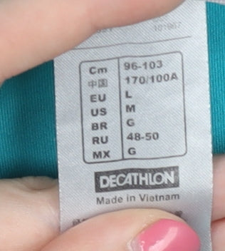 Decathlon Women's Blue Athletic T-Shirt Size L