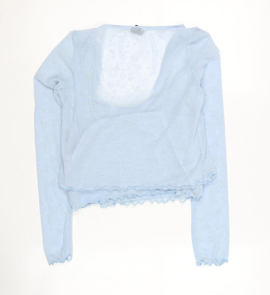 UK Size S Urban Outfitters Blue Wrap Blouse