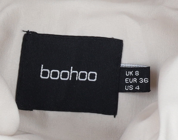 Boohoo Women's Beige Puffer Jacket Size 8