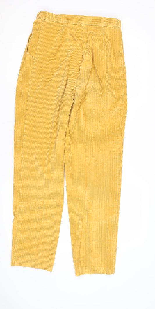 St Michael Yellow Corduroy Trousers Size 12 Women